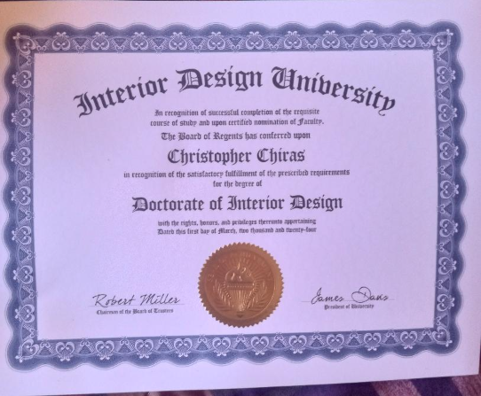Doctorate in Interior Design